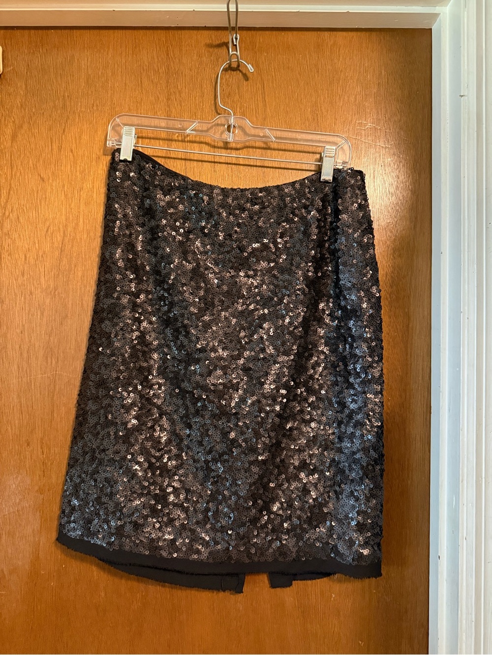 Talbots Black Sequin Pencil Skirt